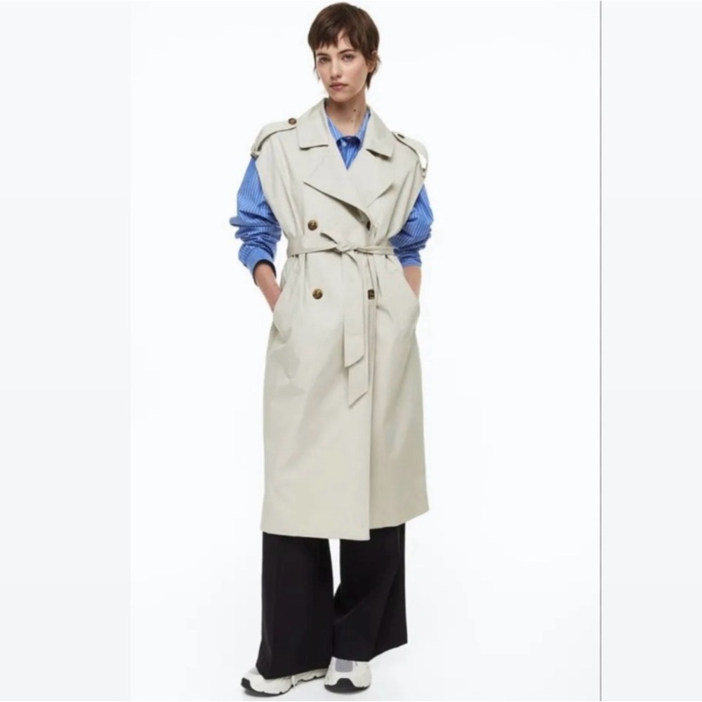 H&M SLEEVELESS TRENCH COAT NEW NWT
